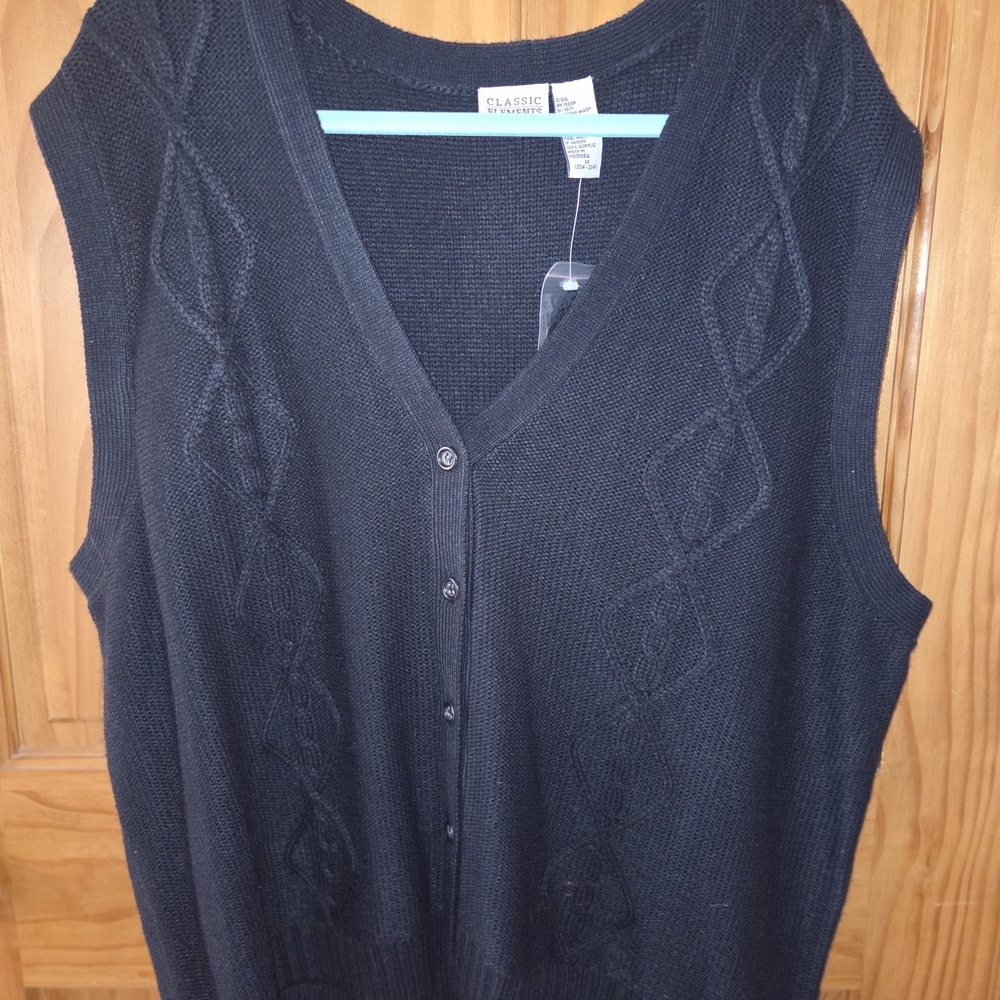 Classic Women's Black Sweater Vest